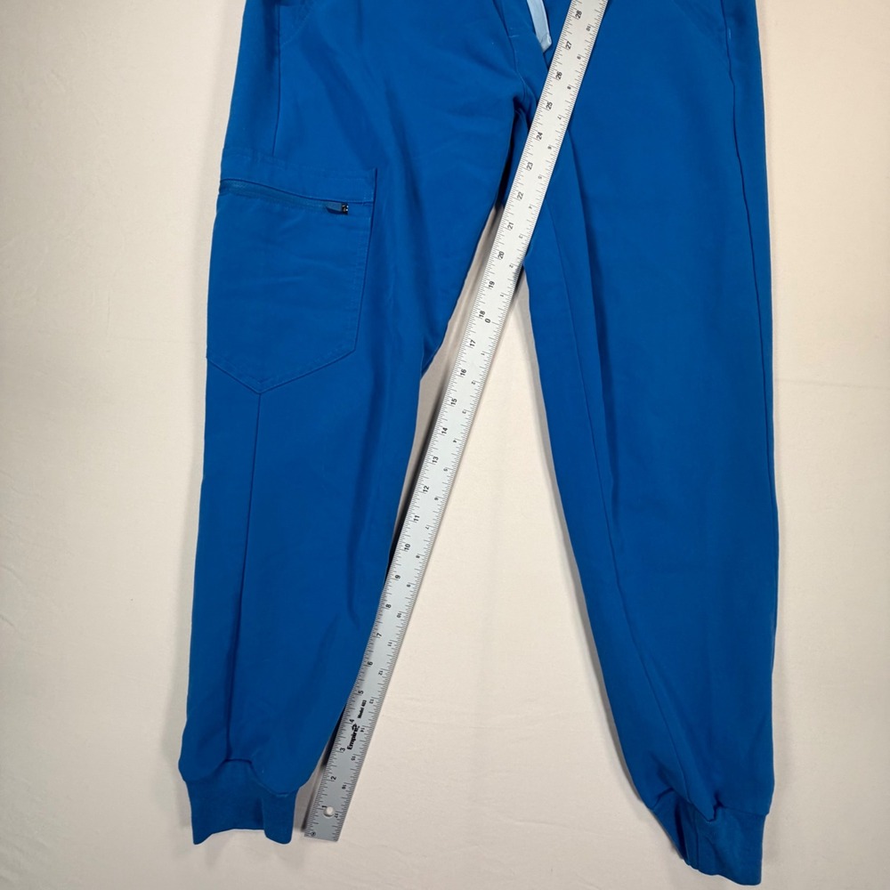 FIGS Women XS Royal Blue Scrub Set V-Neck Top & Jogger Pants Technical 0476 - Picture 9 of 12